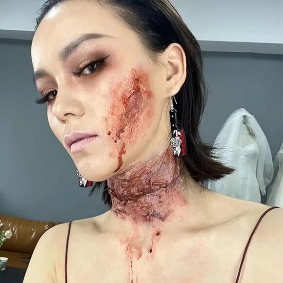 6 Pairs Punk Knife Dagger Drop Dangle Set Gothic Acrylic Printed Knife Earring‎ - Picture 3 of 6